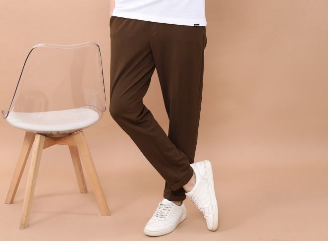 Buy Arrow Self Design Tailored Fit Formal Trouser - NNNOW.com